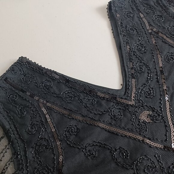 Fringe Sequin Beaded Flapper Dress - Picture 4 of 16